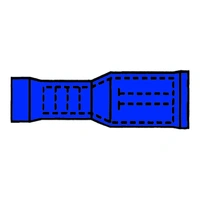Rundstifthylse blå - 5mm 10 stk